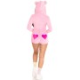 Leg Avenue - Teddy Bear Samt Body Pink S - Weicher Kuschelanzug