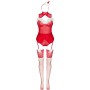 Livco Corsetti Fashion Limpid Snowflakes LC 90604 Body mit Strümpfen & Weihnachts-Haarband