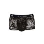 ANAIS MEN - ROMANCE Boxer Herren-Boxershorts mit schwarzer Spitze und floralem Muster
