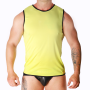 MACHO Sportliches Gelbes T-Shirt aus Leichtem Polyamid
