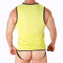 MACHO Sportliches Gelbes T-Shirt aus Leichtem Polyamid