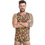 ANAIS MEN - BANANA TOP Herren Tanktop aus weicher Lycra mit Bananenprint