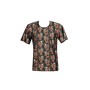 ANAIS MEN - POWER T-Shirt aus weichem Modal mit Rosen- und Totenkopfmuster