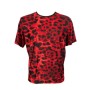 ANAIS MEN - SAVAGE T-Shirt S aus rotem Mikrofaser mit Animal-Print