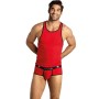 ANAIS MEN - SOUL TOP Rotes Herren Tanktop aus Mikrofaser