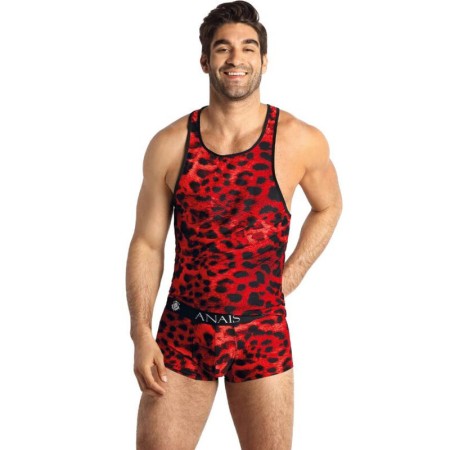 ANAIS MEN - SAVAGE TOP Herren Tanktop mit Animal Print aus Mikrofaser