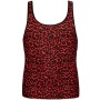 ANAIS MEN - Tribal Top Herren Tanktop aus roter Mikrofaser