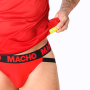 MACHO - Rotes Sport-T-Shirt L/XL aus leichter Polyamid-Viskose