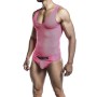 MOB Bodysheer Transparent Rosa Größe L/XL - Sexy Mesh Ganzkörper-Body