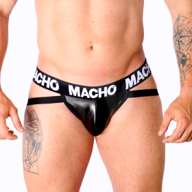 MACHO MX25NC Jockstrap aus schwarzem Kunstleder