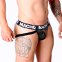 MACHO MX25NC Jockstrap aus schwarzem Kunstleder