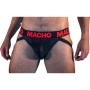 MACHO MX26X2 Jockstrap Schwarz/Rot mit elastischem, halbtransparentem Stoff