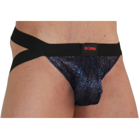BURN - 006 Jockstrap Glänzendes Blau/Schwarz