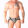 MACHO MX27GR Jockstrap aus graubeigem Kunstleder