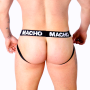MACHO MX27GR Jockstrap aus graubeigem Kunstleder