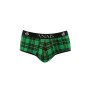 ANAIS MEN - Magic Jock Bikini sexy Herrenunterwäsche mit grün-schwarzem Karomuster