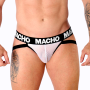 MACHO MX26X1 JOCK REJILLA WEIß – Elastischer, halbtransparenter Suspensorium