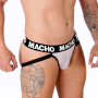 MACHO MX26X1 JOCK REJILLA WEIß – Elastischer, halbtransparenter Suspensorium