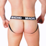 MACHO MX26X1 JOCK REJILLA WEIß – Elastischer, halbtransparenter Suspensorium