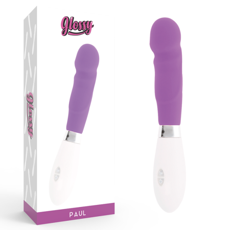 GLOSSY - PAUL Vibrator Lila, 10 Vibrationsmodi, Silikon, 12cm