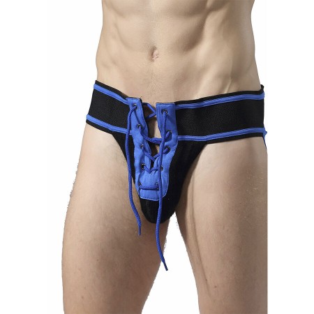 MOB Fetisch Jockstrap Fußball Blau Größe S