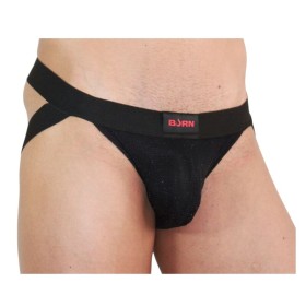 BURN - 003 Jockstrap Brillantes Schwarz L