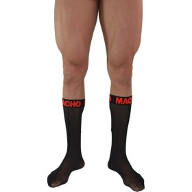 MACHO Feine Fetisch-Socken Schwarz/Rot Einheitsgröße