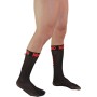 MACHO Feine Fetisch-Socken Schwarz/Rot Einheitsgröße