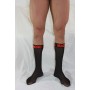 MACHO Feine Fetisch-Socken Schwarz/Rot Einheitsgröße