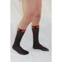 MACHO Feine Fetisch-Socken Schwarz/Rot Einheitsgröße