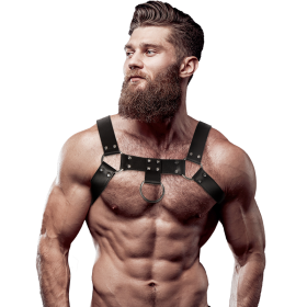 FETISH SUBMISSIVE ATTITUDE - Eco-Leder Brustgurt Harness für Herren