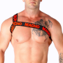 MACHO - Römisches rotes elastisches Harness S/M
