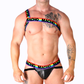 MACHO - Römisches Pride-Geschirr S/M elastisch