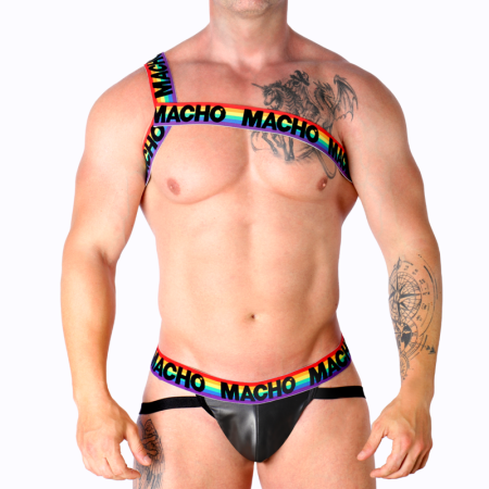 MACHO - Römisches Pride-Geschirr S/M elastisch