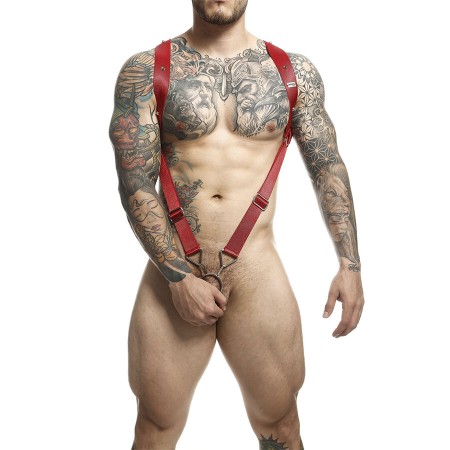 MOB - DNGEON Rotes Rückengerades Schultergeschirr Einheitsgröße