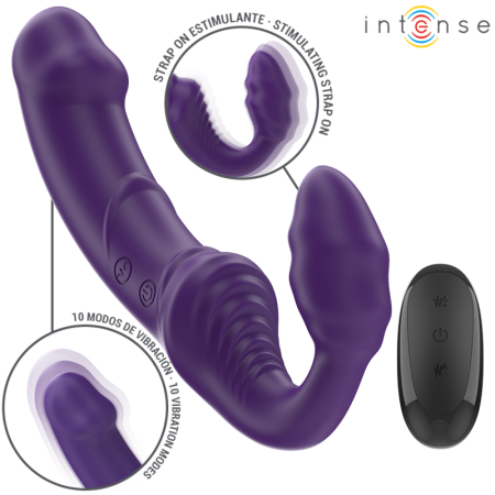INTENSE - JILL Doppelvibrator 20 cm Violett mit Fernbedienung