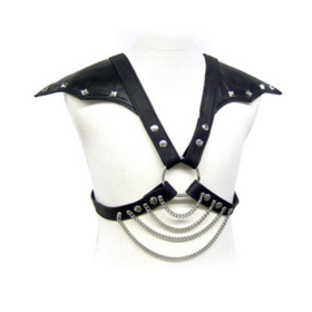 LEATHER BODY - Metall und Schultergeschirr für BDSM