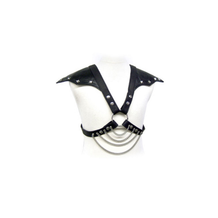 LEATHER BODY - Metall und Schultergeschirr für BDSM