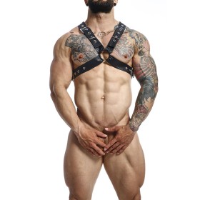 MOB - DNGEON Schwarzes Ketten-Harness Einheitsgröße X