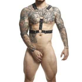 MOB - DNGEON Silberner Harness mit Ketten, Einheitsgröße