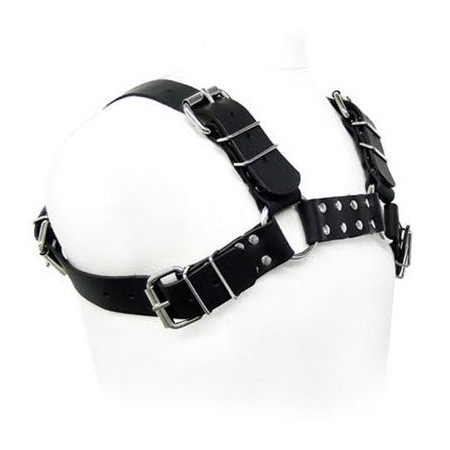 LEATHER BODY - Black Bull Dog Harness für Herren BDSM