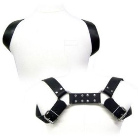 LEATHER BODY - Holster Harness verstellbares Bondage-Geschirr für Herren