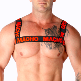MACHO Doppelt Elastisches Harness Rot – Verstellbarer Komfort und Stil
