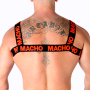 MACHO Doppelt Elastisches Harness Rot – Verstellbarer Komfort und Stil