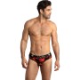 ANAIS MEN - SAVAGE Slip aus roter Mikrofaser mit Animal-Print
