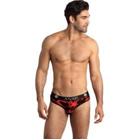 ANAIS MEN - SAVAGE Slip aus roter Mikrofaser mit Animal-Print