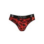 ANAIS MEN - SAVAGE Slip aus roter Mikrofaser mit Animal-Print