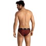 ANAIS MEN - Tribal Slip XL aus roter Mikrofaser mit Animal-Print