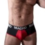 MACHO MS26N Herren Slip Schwarz/Rot Größe L