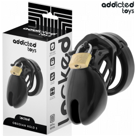 ADDICTED TOYS LOCKED - Obsidian Hold Penis-Käfig Größe S
